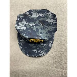 US Naval Sea Cadets Camouflage Cap Hat Digital Camo Size 7 1/2